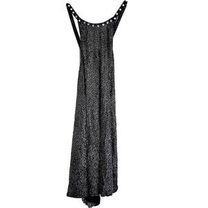 Art Stone Black & Silver Glitter Tunic Dress Dance Costume size Large Child Girl